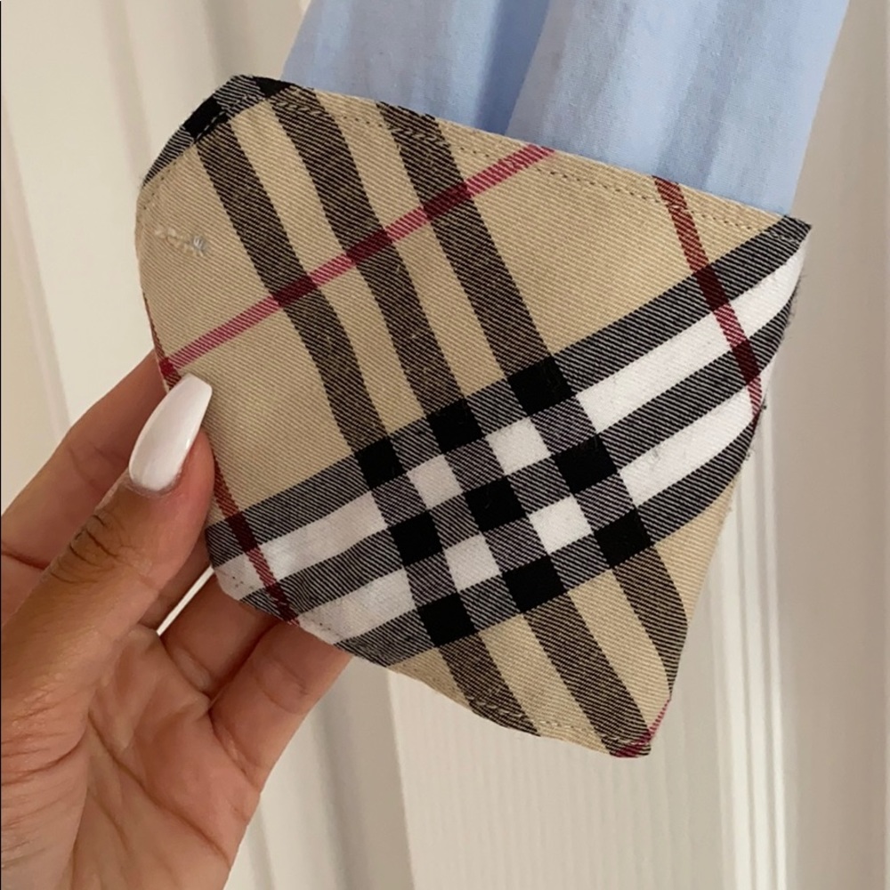 Burberry baby blue blouse